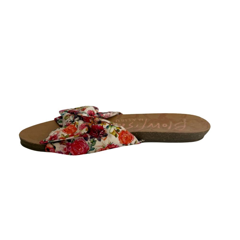 Blowfish Malibu Floral Bow Slide Sandals Size 7 - Picture 7 of 8